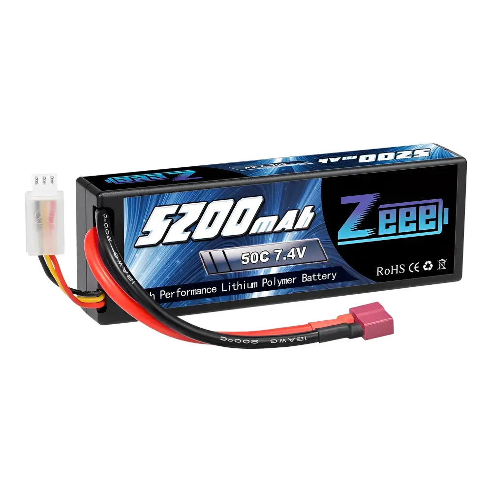 1/2units Zeee 5200mah 7.4v 50c Lipo Batteries For Rc Car 2s