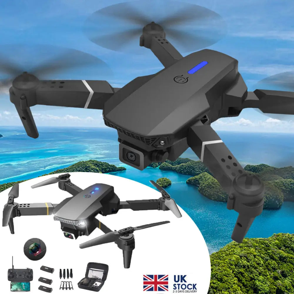 Drone x Pro Hd Selfie Camera Wifi Fpv 3 Batteries Foldable
