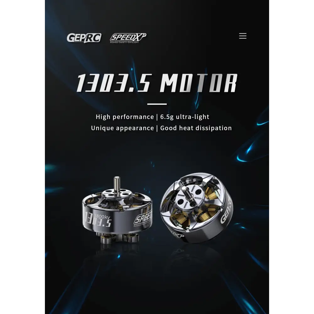 Geprc Speedx2 1303.5 3800kv/5500kv Motor Suitable Racing