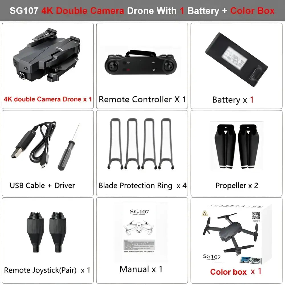 HGIYI SG107 Mini RC Drone With 1080P 4K Camera.