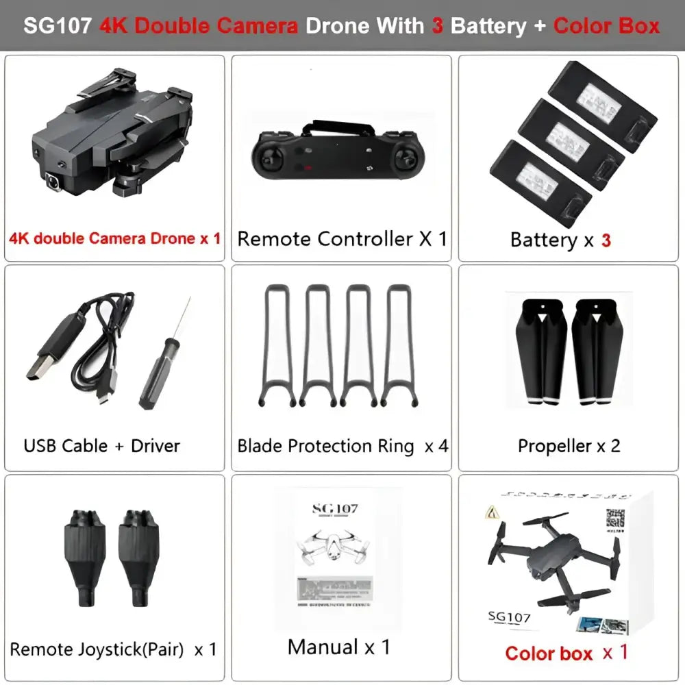 HGIYI SG107 Mini RC Drone With 1080P 4K Camera.