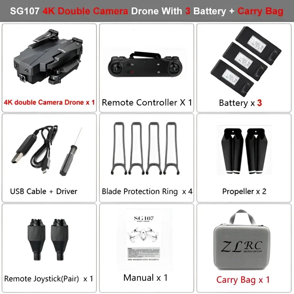 HGIYI SG107 Mini RC Drone With 1080P 4K Camera.