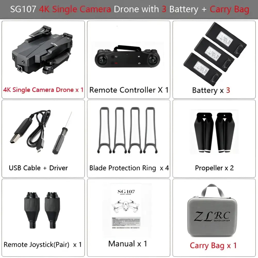 HGIYI SG107 Mini RC Drone With 1080P 4K Camera.