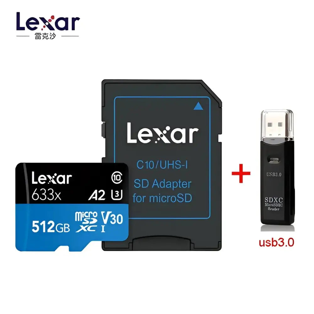 Lexar 633X New Original 95mb/s Micro sd card 512GB 1TB 128g 256GB Memory Card Reader Uhs-1 For Drone Gopro Dji Sport Camcorder.