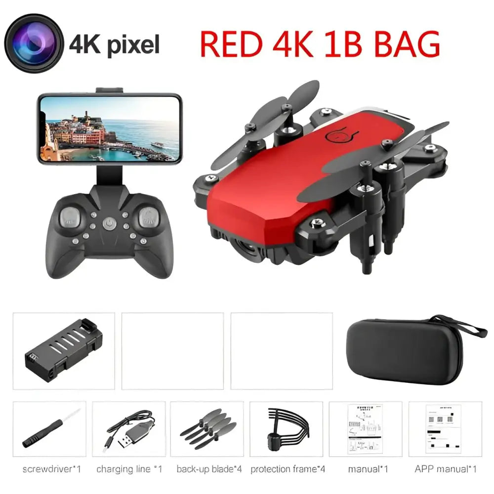 LF606 Mini Drone with 4K Camera HD Foldable Drones One-Key Return FPV Quadcopter Follow Me RC Helicopter Quadrocopter Kid's Toys.