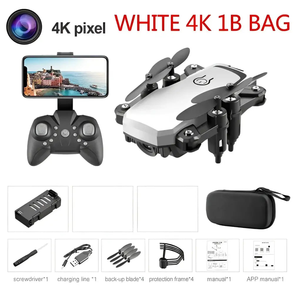 LF606 Mini Drone with 4K Camera HD Foldable Drones One-Key Return FPV Quadcopter Follow Me RC Helicopter Quadrocopter Kid's Toys.