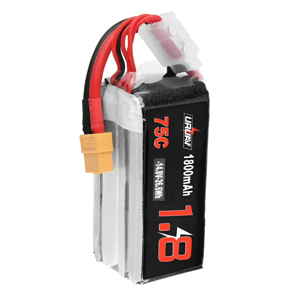 URUAV 14.8V 1800mAh Lipo Battery for FPV Racing Drone.