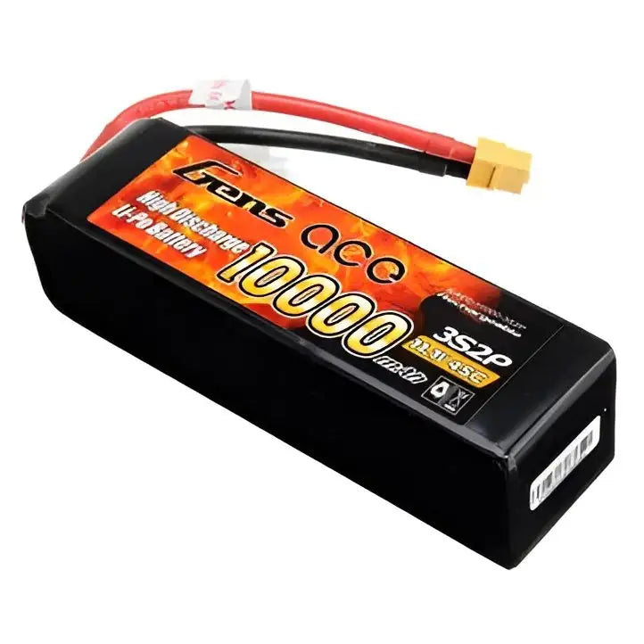 Gens ace 11.1V 10000mAh 45C 3S Lipo Battery XT60 Plug for RC Racing Drone.