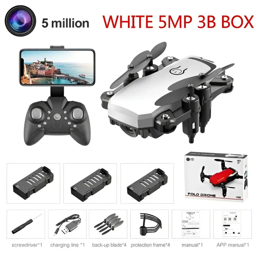 LF606 Mini Drone with 4K Camera HD Foldable Drones One-Key Return FPV Quadcopter Follow Me RC Helicopter Quadrocopter Kid's Toys.