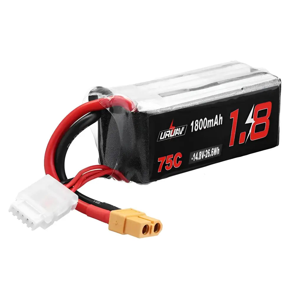 URUAV 14.8V 1800mAh Lipo Battery for FPV Racing Drone.