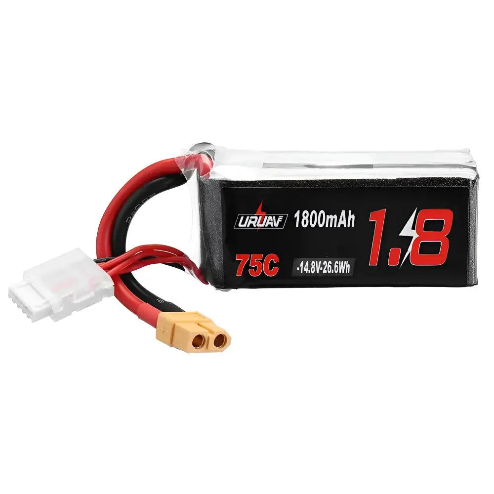 URUAV 14.8V 1800mAh Lipo Battery for FPV Racing Drone.