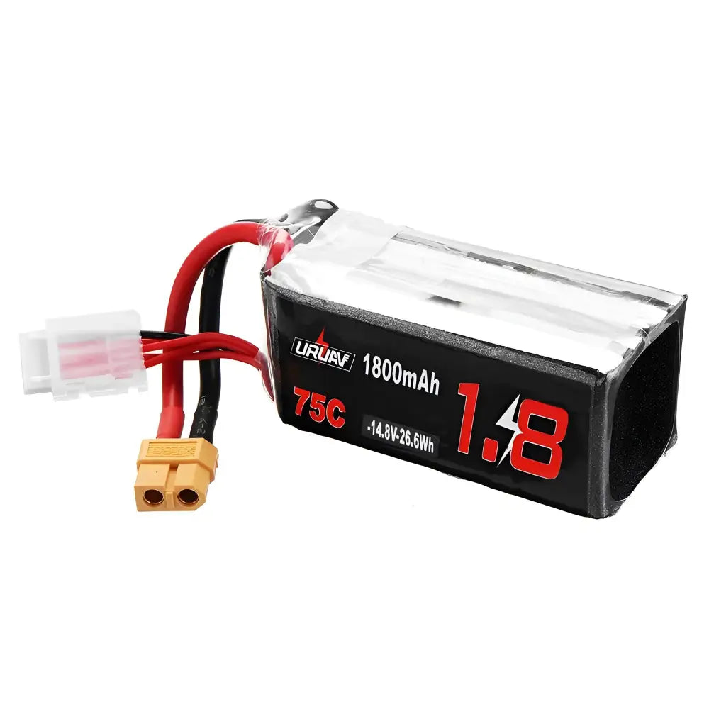 URUAV 14.8V 1800mAh Lipo Battery for FPV Racing Drone.
