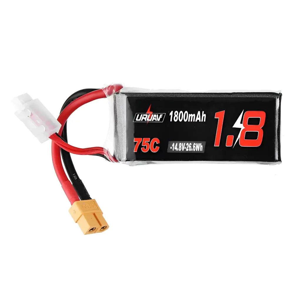 URUAV 14.8V 1800mAh Lipo Battery for FPV Racing Drone.