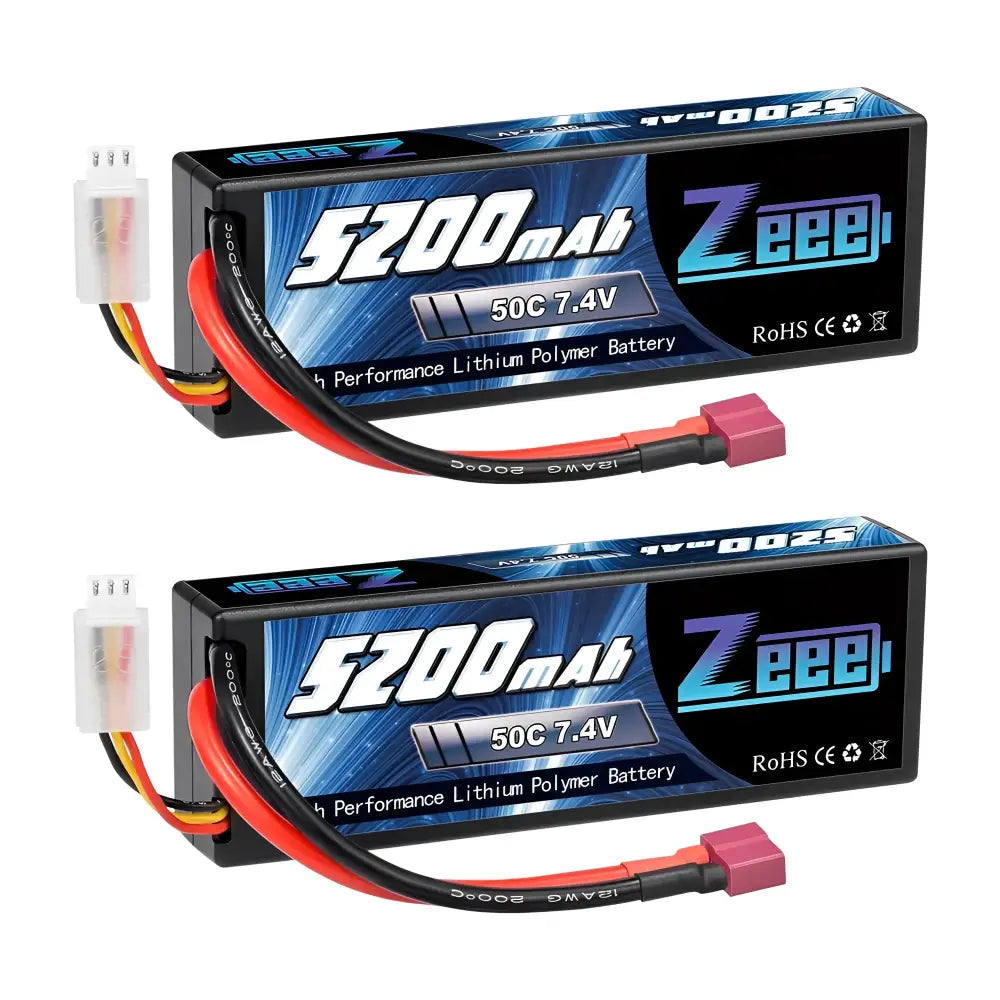 1/2units Zeee 5200mah 7.4v 50c Lipo Batteries for Rc Car 2s