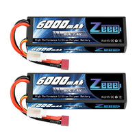 1/2units Zeee Lipo Battery 6000mah 2s 80c 7.4v With Deans -