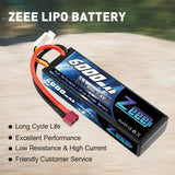 1/2units Zeee Lipo Battery 6000mah 2s 80c 7.4v With Deans
