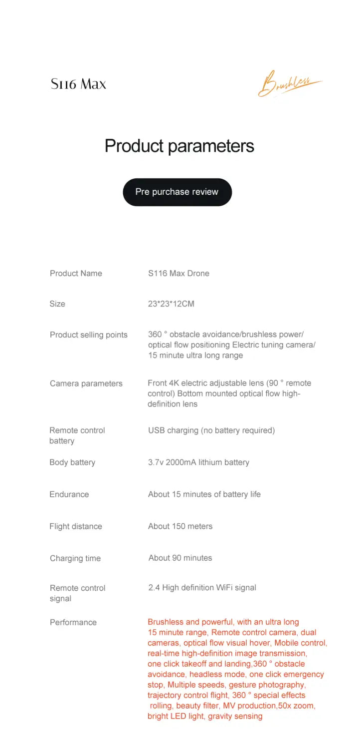 S116- Dual Camera Dual Electric Drone