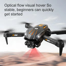 Black and orange foldable d88 fixed-altitude stroboscopic drone with optical flow and dual camera front-mounted design