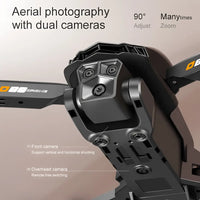 Black and silver d88 fixed-altitude stroboscopic dual-camera drone with dual camera and optical flow for aerial photography