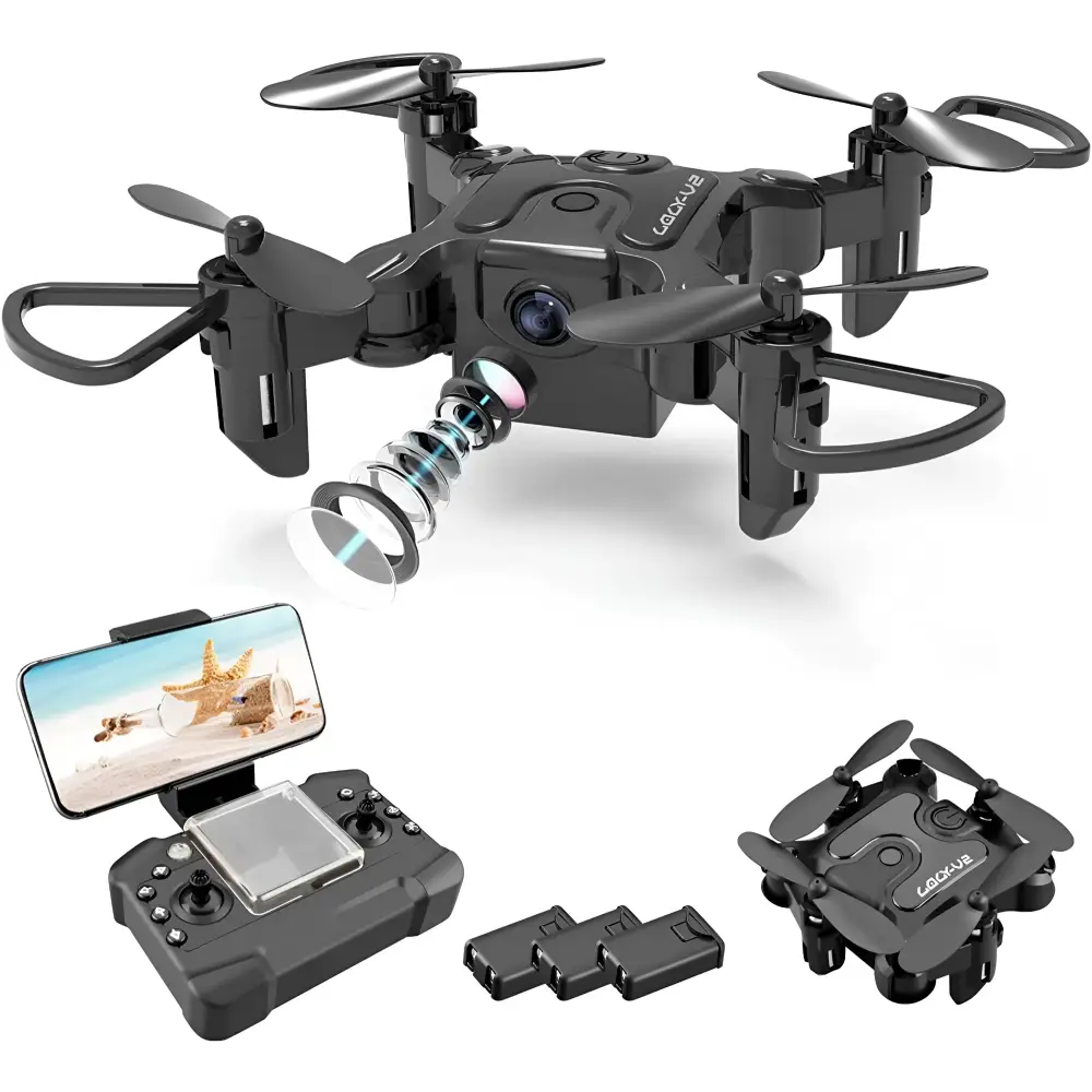 De V2 Mini Drone Selfie Wifi Fpv with Hd Camera Foldable