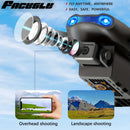 Black and blue e99 drone with dual hd camera and glowing lights for aerial photography and camera hd aerial use