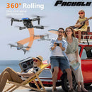 Black and blue e99 drone with dual hd camera and 360° rolling aerial performance for aerial photography