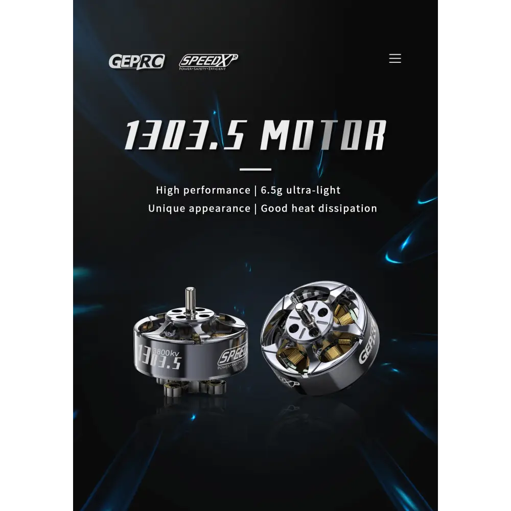 Geprc Speedx2 1303.5 3800kv/5500kv Motor Suitable Racing
