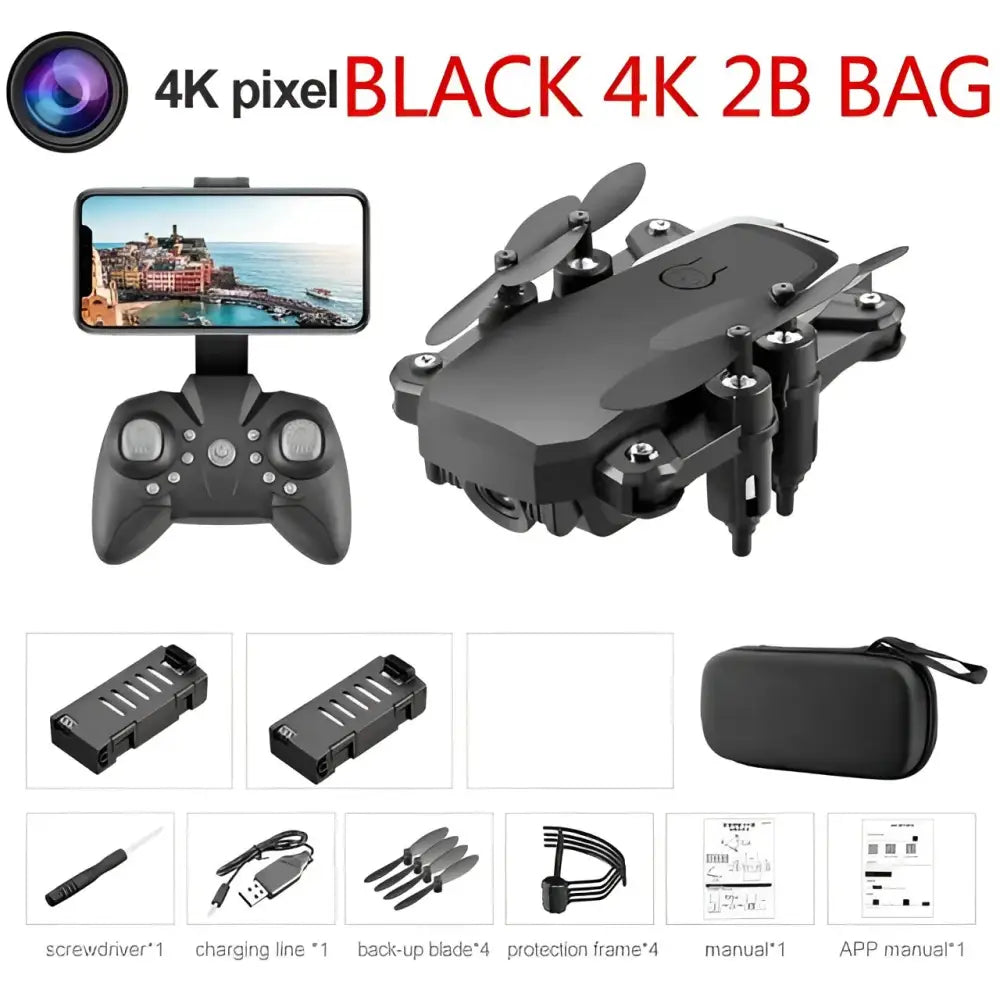 LF606 Mini Drone with 4K Camera HD Foldable Drones One-Key Return FPV Quadcopter Follow Me RC Helicopter Quadrocopter Kid's Toys.