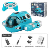 Remote Control Motorboat With Double Propeller - Blue -