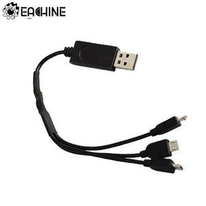 1 to 3 USB 3.7V LiPo Battery Charger USB Charging Cable for Eachine E58 JY019 809S X192 X196 RC Drone Quadcopter.