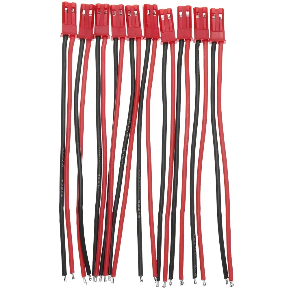 10 Pairs 10cm Male Female Connector Jst Plug Cable