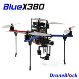 BlueX380 Quadcopter DIY Drone + Backpack Carry Bag for FPV Racing Drone.