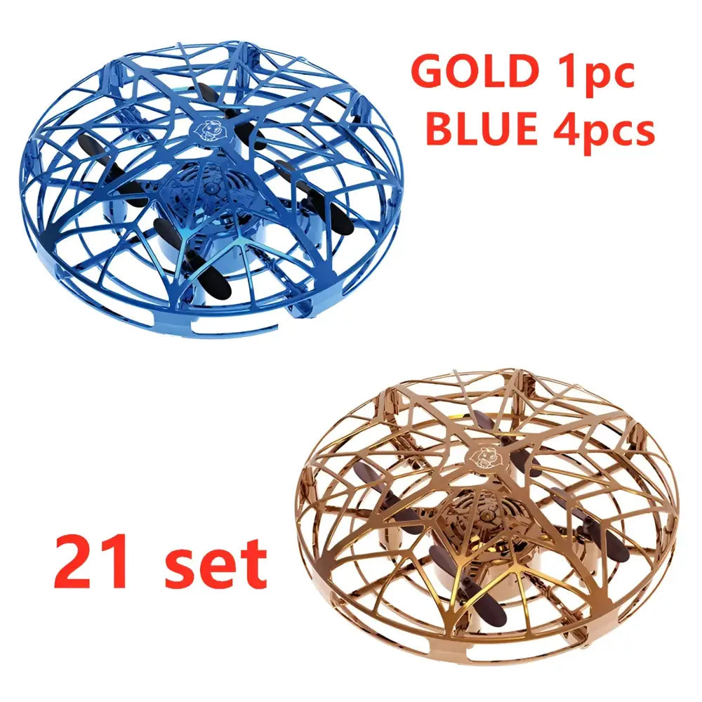 Flying Infrared Induction Helicopter Mini Drone - Blue -