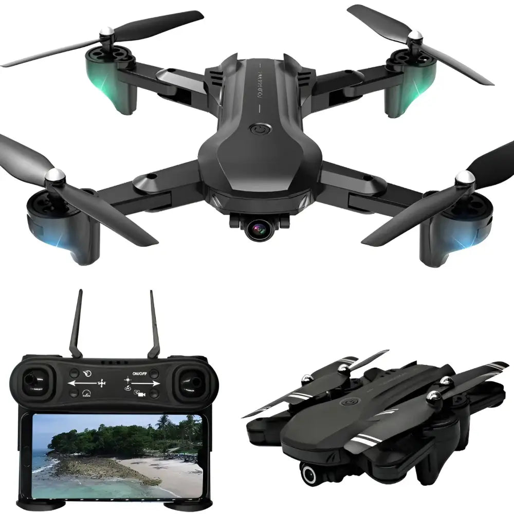 H12 Wifi 4k Dual Hd Camera Foldable Rc Quadcopter Drone