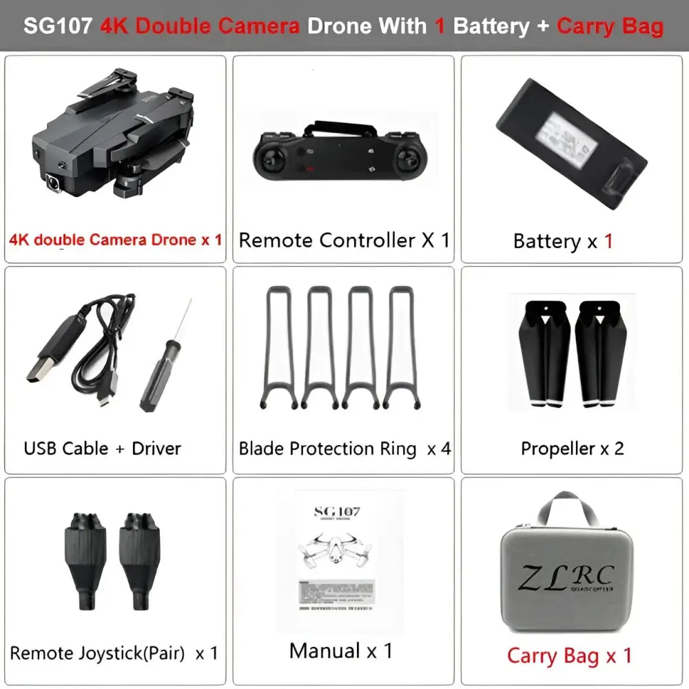 HGIYI SG107 Mini RC Drone With 1080P 4K Camera.