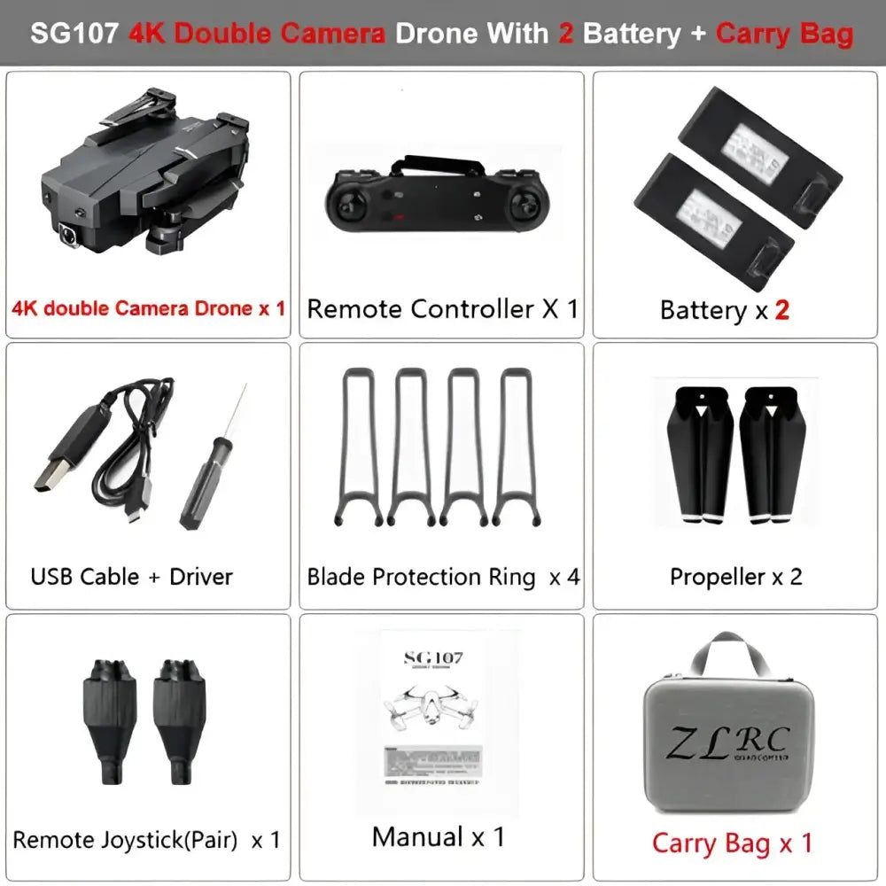 HGIYI SG107 Mini RC Drone With 1080P 4K Camera.