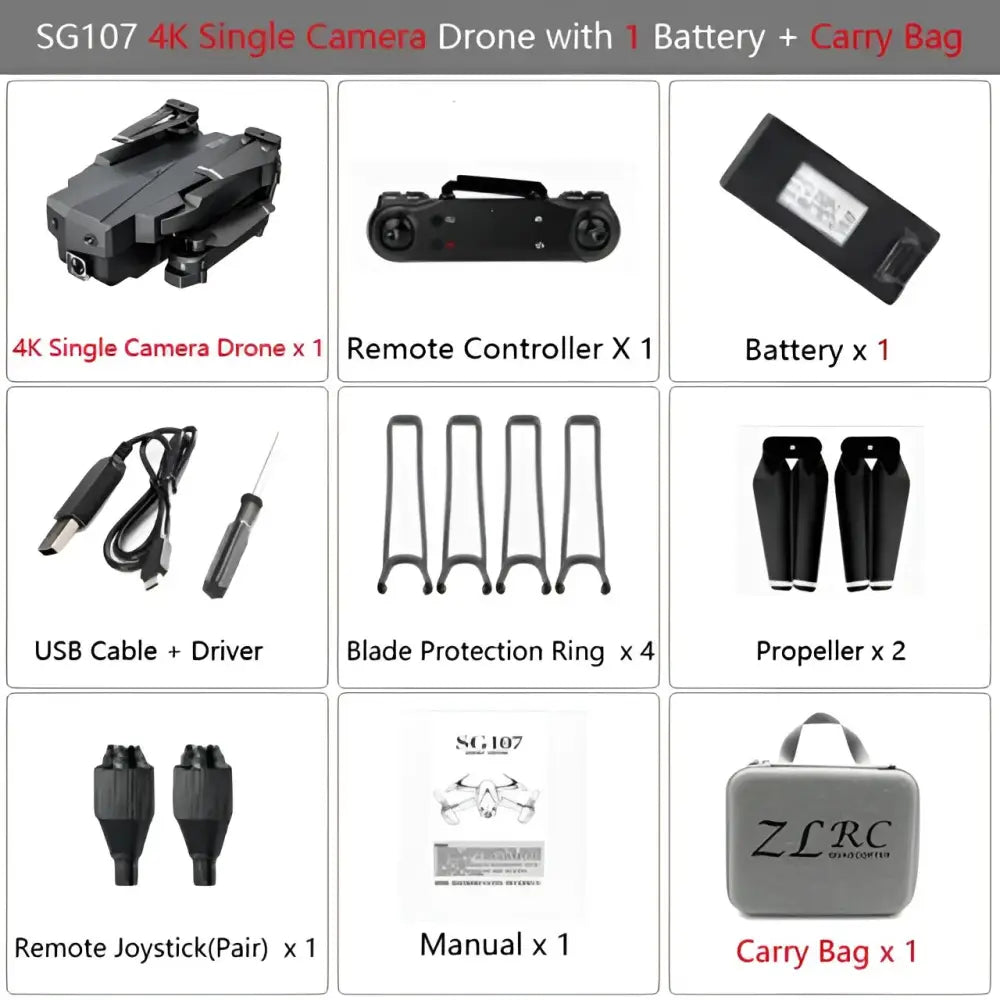 HGIYI SG107 Mini RC Drone With 1080P 4K Camera.