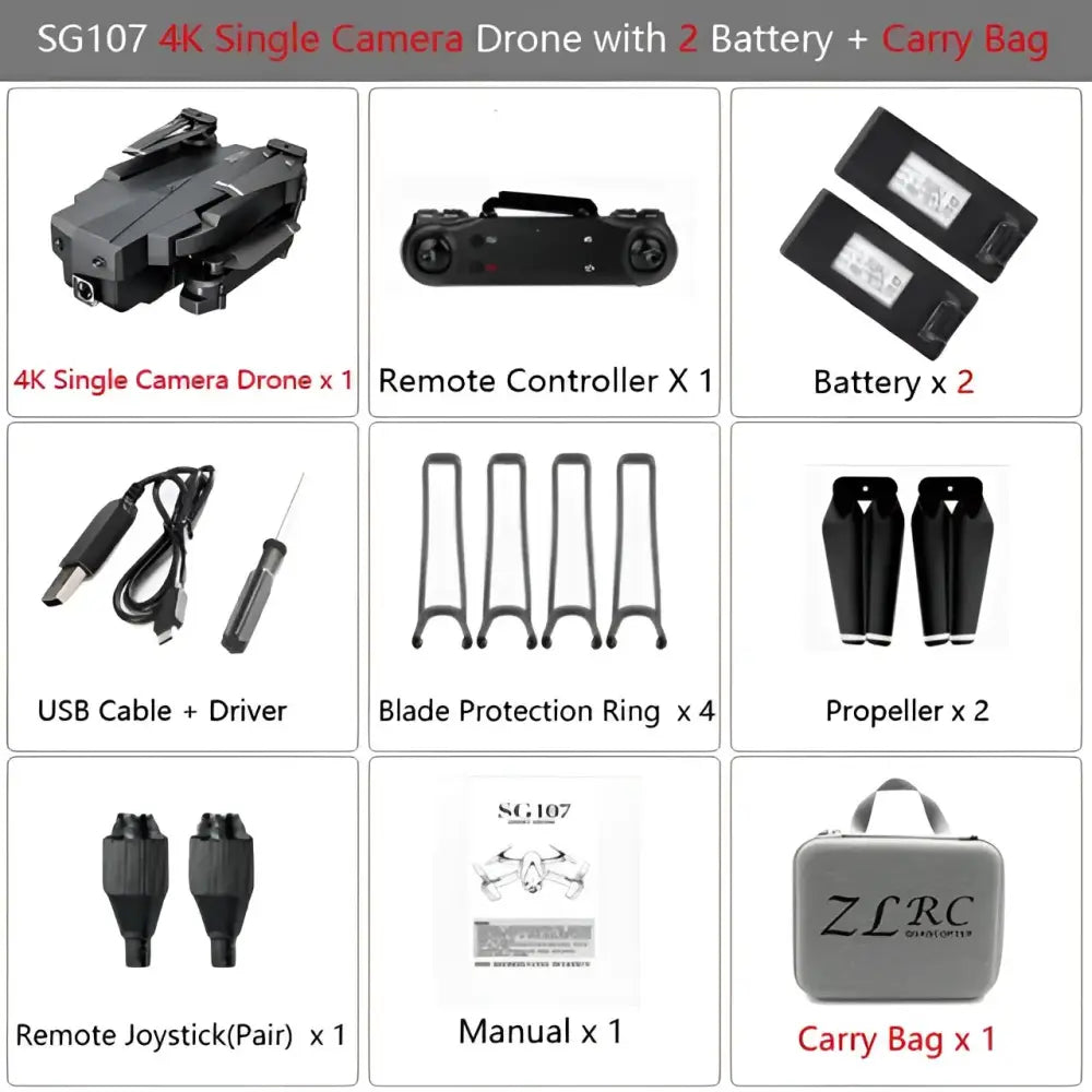 HGIYI SG107 Mini RC Drone With 1080P 4K Camera.