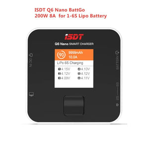 ISDT Q6 Nano BattGo 200W 8A Balance Charger for Lipo Battery.