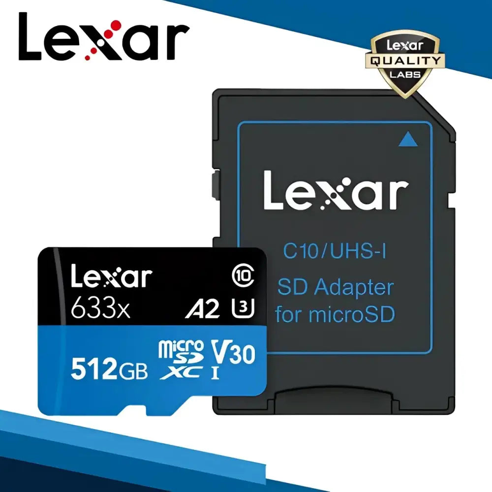 Lexar Original 633x Micro SD Card  512 16GB 32GB 64GB 128GB SDHC SDXC High Speed Up to Max 95M/s Flash Micro SD For GOPRO Drone.