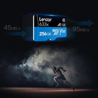 Lexar Original 633x Micro SD Card  512 16GB 32GB 64GB 128GB SDHC SDXC High Speed Up to Max 95M/s Flash Micro SD For GOPRO Drone.