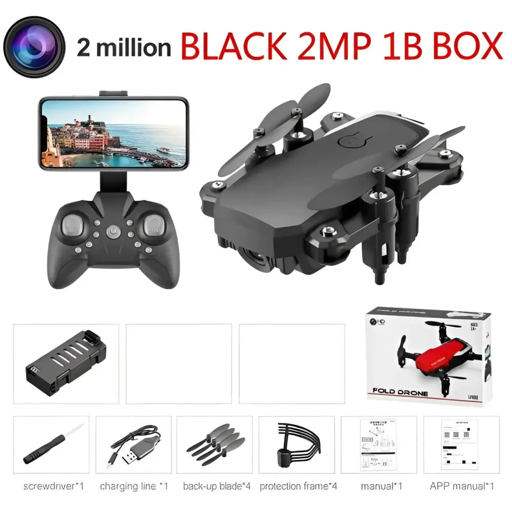 LF606 Mini Drone with 4K Camera HD Foldable Drones One-Key Return FPV Quadcopter Follow Me RC Helicopter Quadrocopter Kid's Toys.