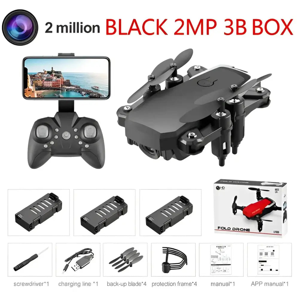 LF606 Mini Drone with 4K Camera HD Foldable Drones One-Key Return FPV Quadcopter Follow Me RC Helicopter Quadrocopter Kid's Toys.