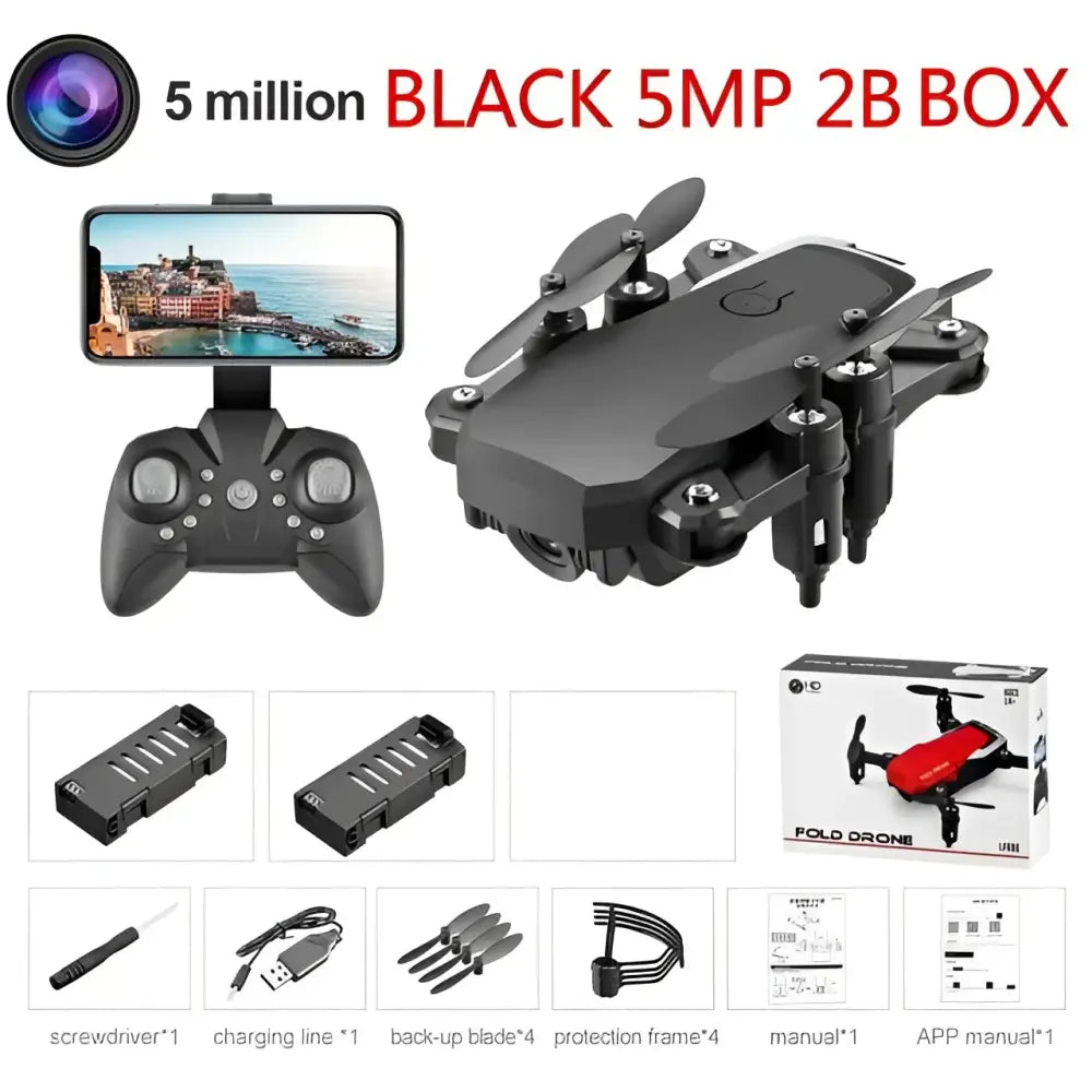 LF606 Mini Drone with 4K Camera HD Foldable Drones One-Key Return FPV Quadcopter Follow Me RC Helicopter Quadrocopter Kid's Toys.