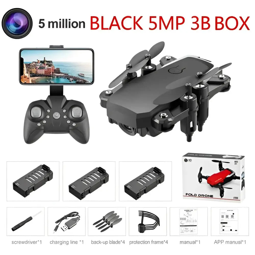 LF606 Mini Drone with 4K Camera HD Foldable Drones One-Key Return FPV Quadcopter Follow Me RC Helicopter Quadrocopter Kid's Toys.