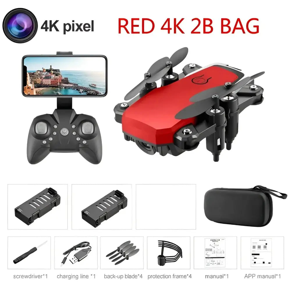 LF606 Mini Drone with 4K Camera HD Foldable Drones One-Key Return FPV Quadcopter Follow Me RC Helicopter Quadrocopter Kid's Toys.