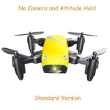 S9HW Mini Drone With Camera S9 No Camera RC Quadcopter Foldable Drones Altitude Hold RC Quadcopter WiFi FPV Pocket Dron VS CX10W.