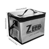 Zeee Lipo Battery Safe Bag 215*145*165mm Fireproof